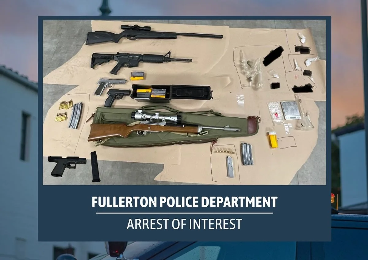 Police arrested several suspects last night in north O.C. on drug and weapons charges