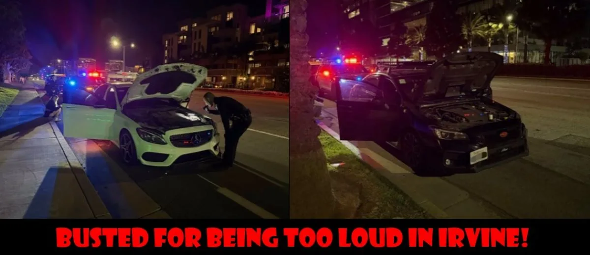 The Irvine Police issued 19 citations for loud vehicles on Saturday night