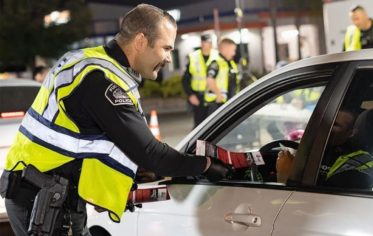 Fullerton Police DUI Checkpoint on April 25 2025