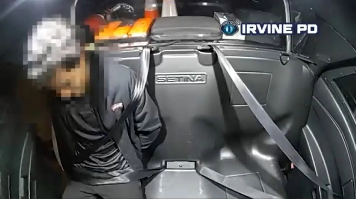 A street racer was arrested after fleeing from police in Irvine