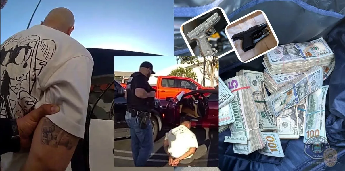 Four LA gangbangers arrested in Costa Mesa after a pursuit and a collision with a police car