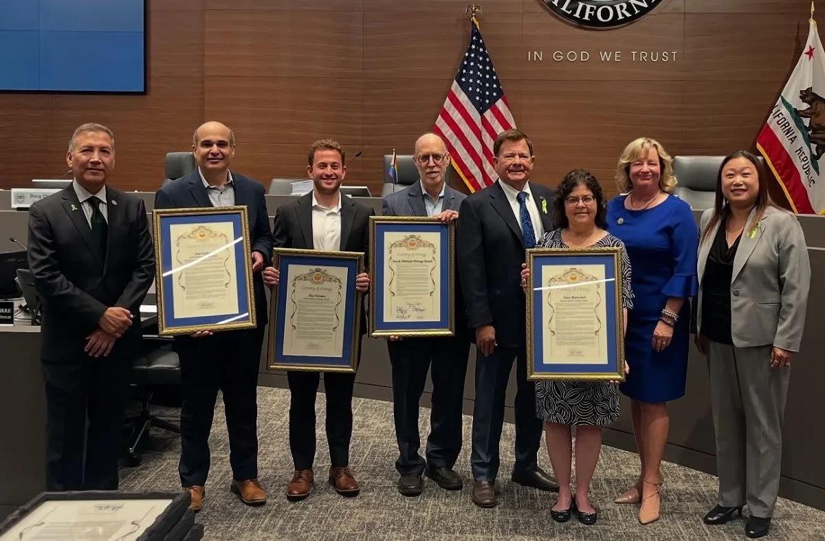 May recognized as Jewish American Heritage Month by the County of Orange