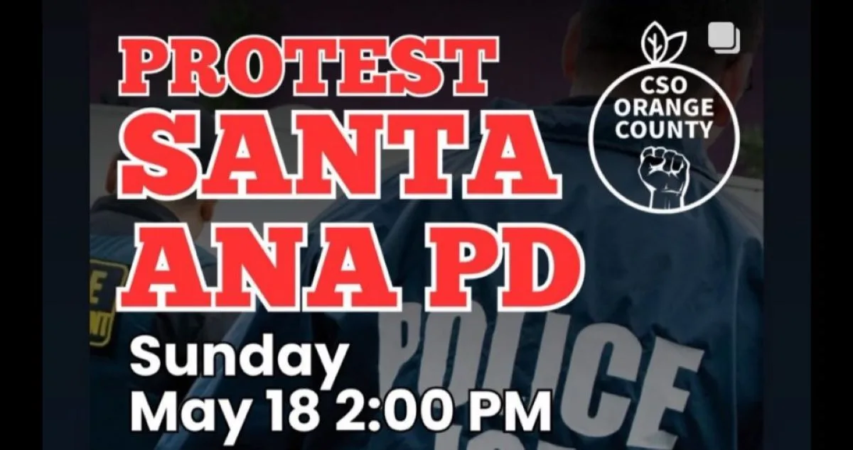 Santa Ana anti ICE protest banner