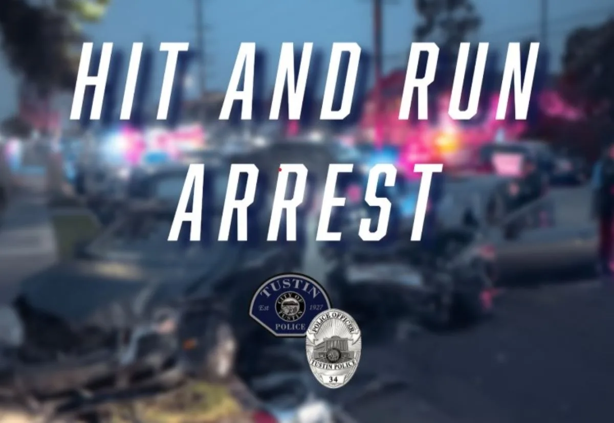 Suspect arrested after fleeing from a hit and run collision in Tustin