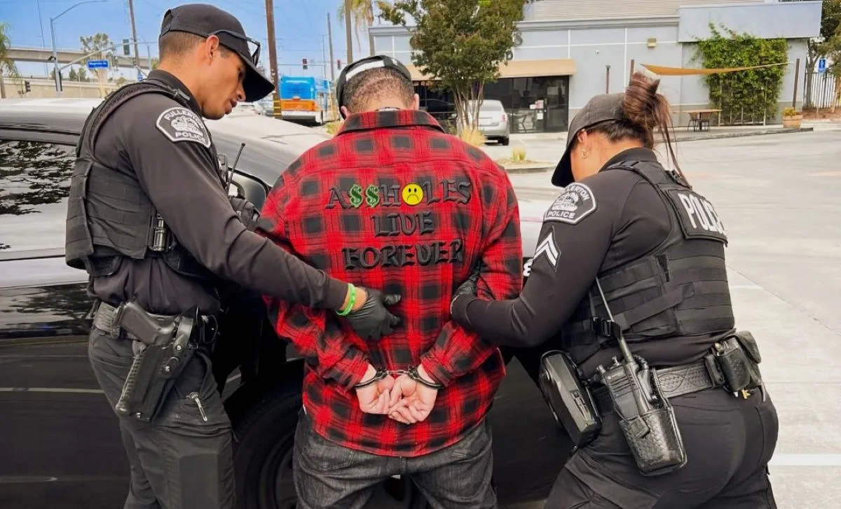 A north O.C. traffic stop led to the arrest of three armed suspects with meth and Fentanyl