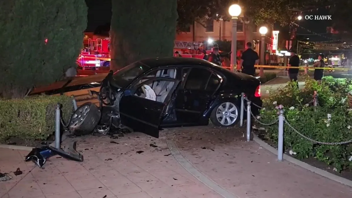 Historic fountain in Orange hit by another DUI driver, picture courtesy of OC Hawk