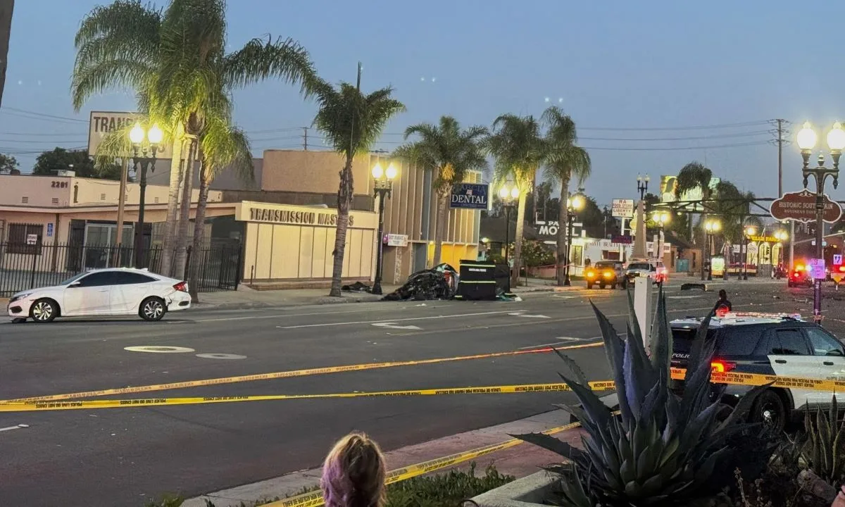Wrong way driver kills two in Santa Ana, picture courtesy of WhatsAppDC
