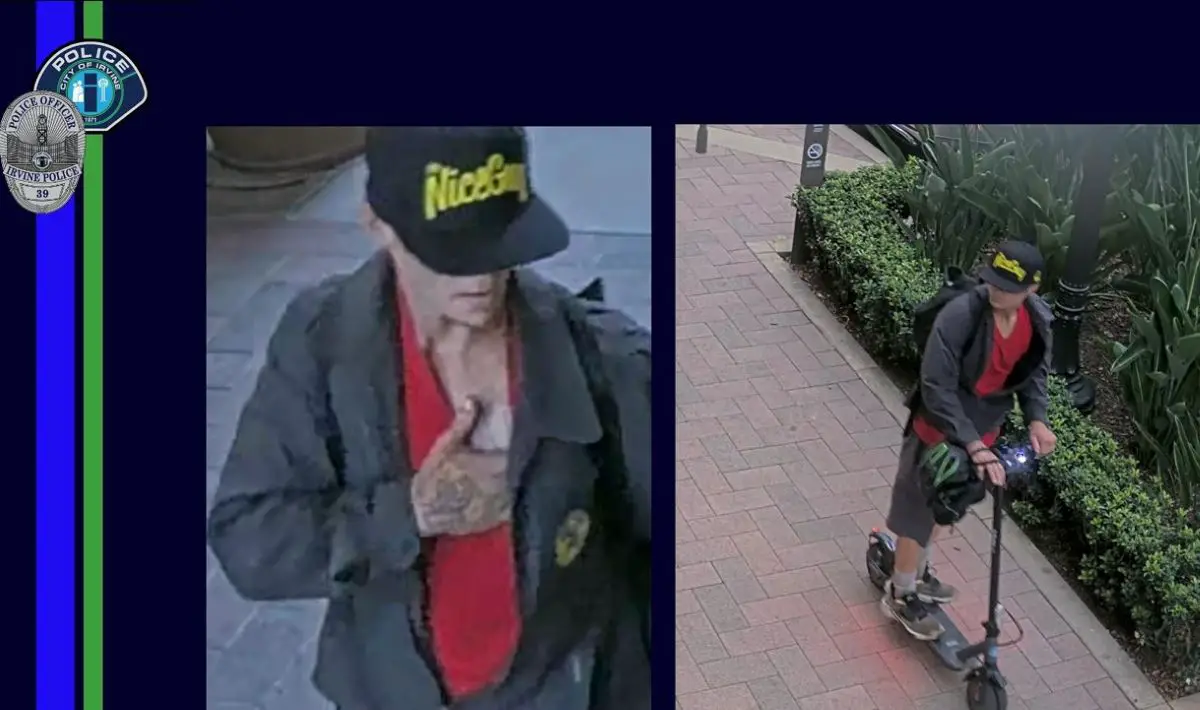 The Irvine Police are searching for a not so “Nice Guy” who stole an electric scooter