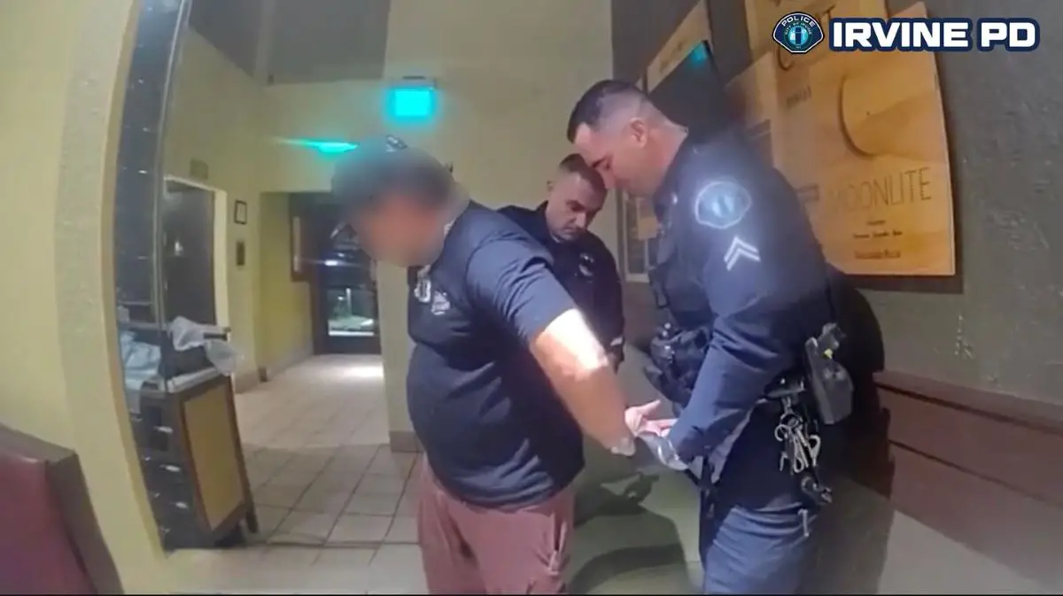 A man was arrested after leaving his guns, cash and drugs in a bag at an Irvine Olive Garden