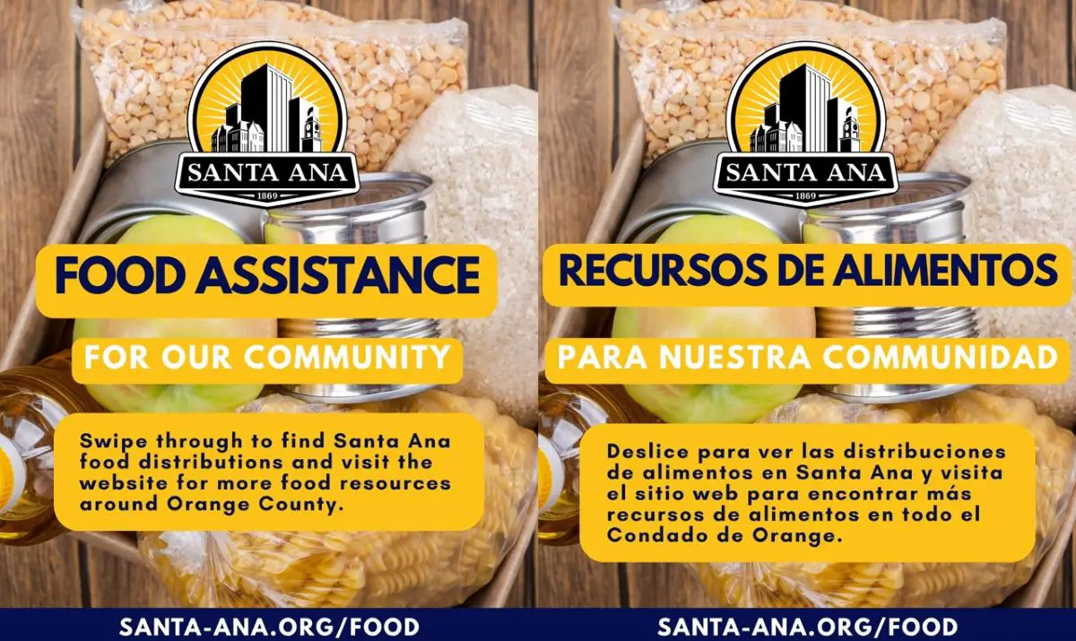 Food banks and other sources of free food for the needy in Santa Ana